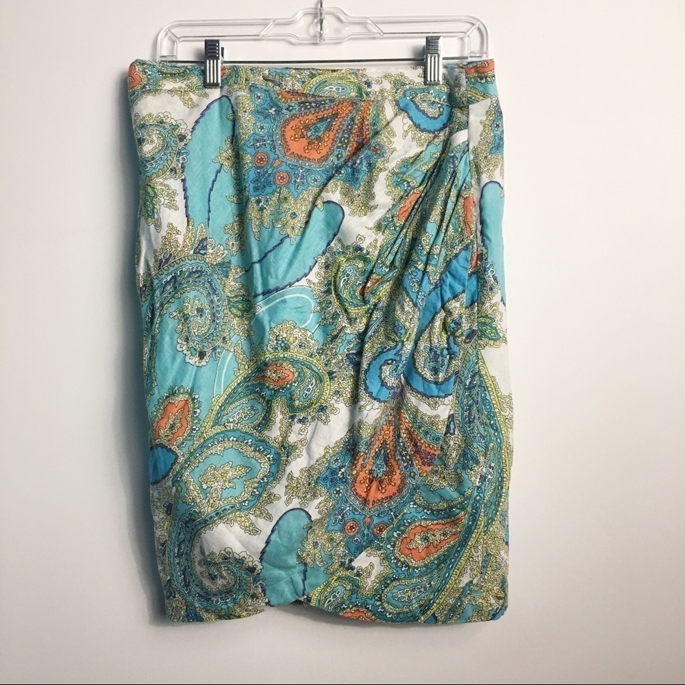 SUNNY Leigh Paisley Lined Skirt Size 8